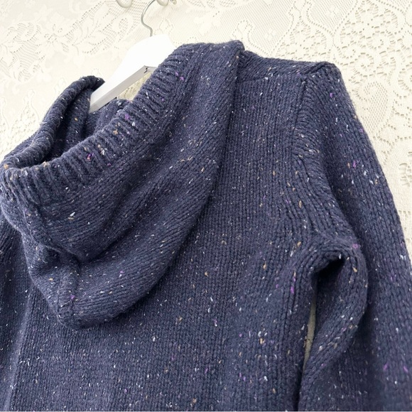 Patagonia Ranchito Hoodie sweater Navy Blue Wool Blend Knit - Picture 9 of 10